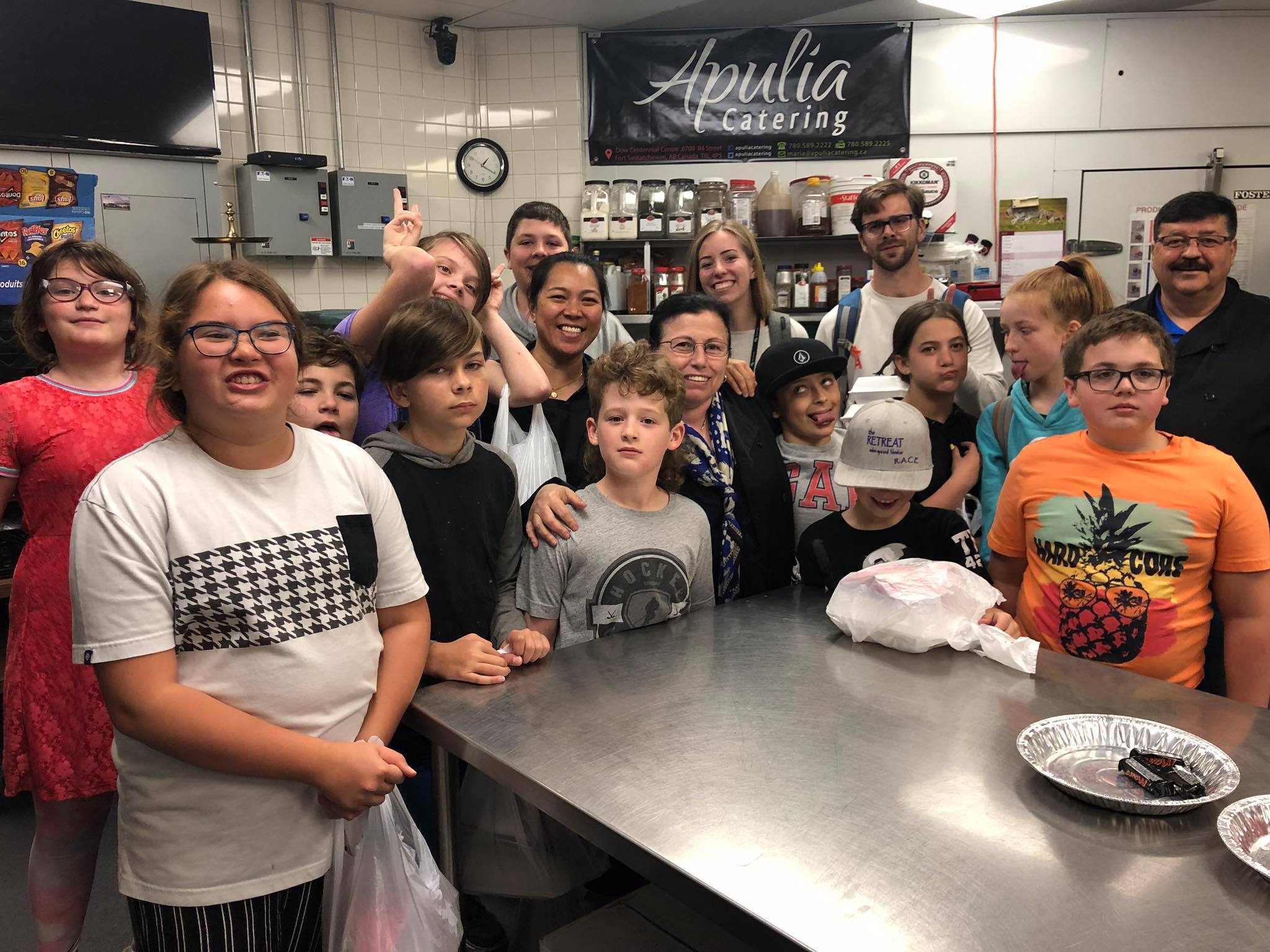 Maria and kids from the boys and girls club